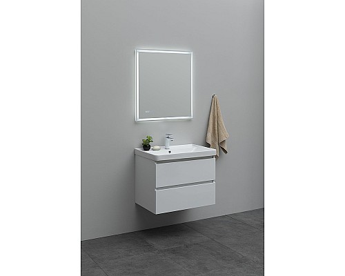 Тумба под раковину Aquanet Вега 70 308333 подвесная Белый глянец