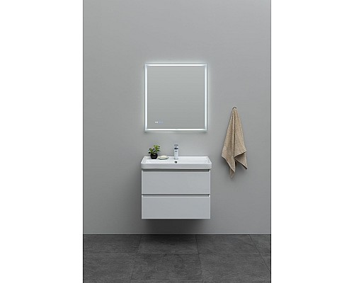 Тумба под раковину Aquanet Вега 70 308333 подвесная Белый глянец