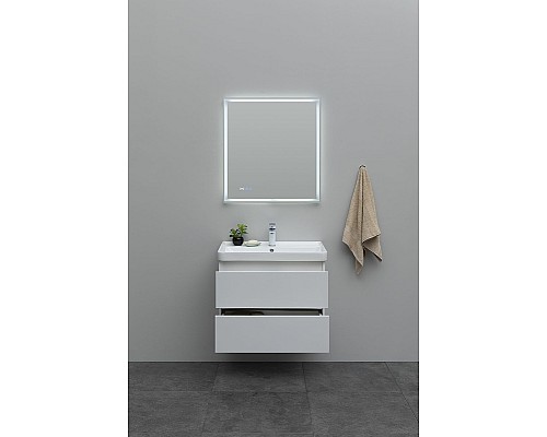 Тумба под раковину Aquanet Вега 70 308333 подвесная Белый глянец