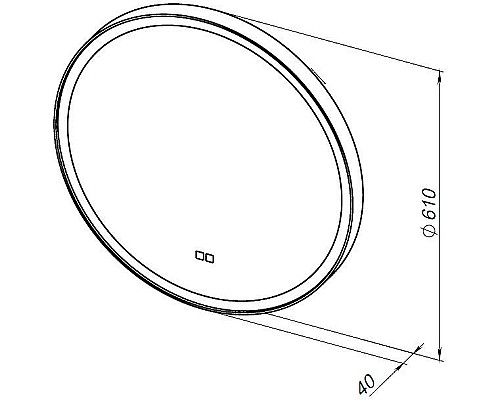 Зеркало Aquanet Тренд 60 316704 с подсветкой с сенсорным выключателем и подогревом