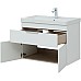 Тумба с раковиной Aquanet Ирис new 80 312430 подвесная Белый глянец