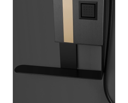 Душевая панель Black&White Gravity GR026 026000 с гидромассажем Темный графит Брашированное золото