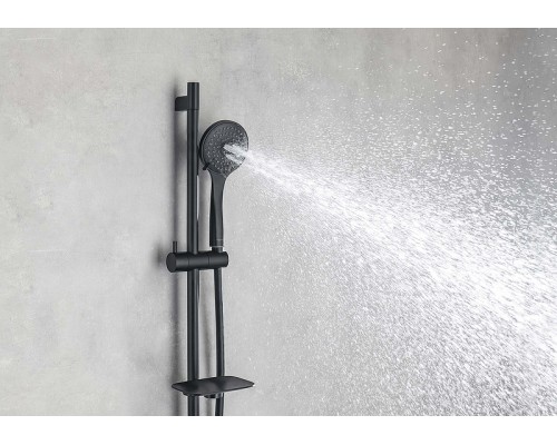 Душевая система Aquatek Вега AQ1074MB Черная матовая