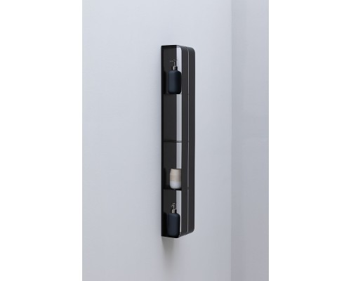 Металлическая полка Aquanet Магнум H 15х100 326457 Черная матовая