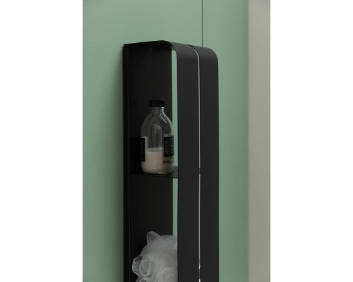 Металлическая полка Aquanet Магнум H 15х100 326457 Черная матовая