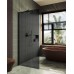 Душевая перегородка Maybah Glass 1090x1950 в широком профиле Черный стекло графитовое