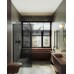 Душевая перегородка Maybah Glass 1090x1950 в широком профиле Черный стекло графитовое