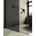 Душевая перегородка Maybah Glass 1090x1950 в широком профиле Черный стекло графитовое