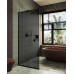 Душевая перегородка Maybah Glass 1090x1950 в узком профиле Черный стекло графитовое