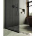 Душевая перегородка Maybah Glass 1090x1950 в узком профиле Черный стекло графитовое