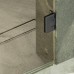 Душевая дверь Maybah Glass 705x1950 на петлях Черный стекло бронзовое