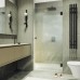Душевая дверь Maybah Glass 705x1950 на петлях Черный стекло сатиновое