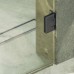 Душевая дверь Maybah Glass 705x1950 на петлях Черный стекло сатиновое