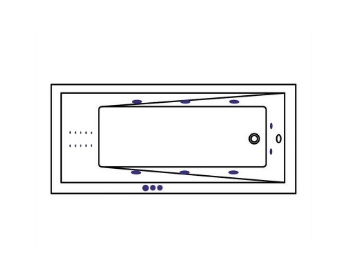 Акриловая ванна Whitecross Wave 160x70 0101.160070.100.SMARTNANO.CR с гидромассажем