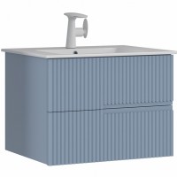 Тумба с раковиной Orka Moonlight 90 подвесная Голубая матовая