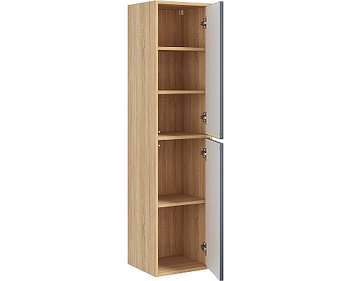 Шкаф пенал Onika Дайлер 35 403569 подвесной Графит Дуб сонома