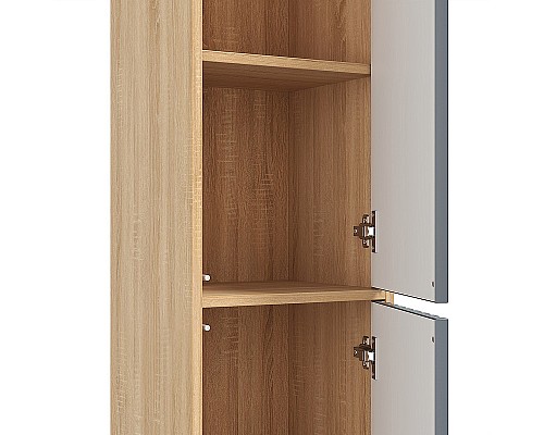 Шкаф пенал Onika Дайлер 35 403569 подвесной Графит Дуб сонома