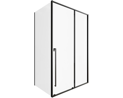 Душевая стенка Allen Brau Fantasy 80 3.11012.31 профиль Черный матовый стекло прозрачное
