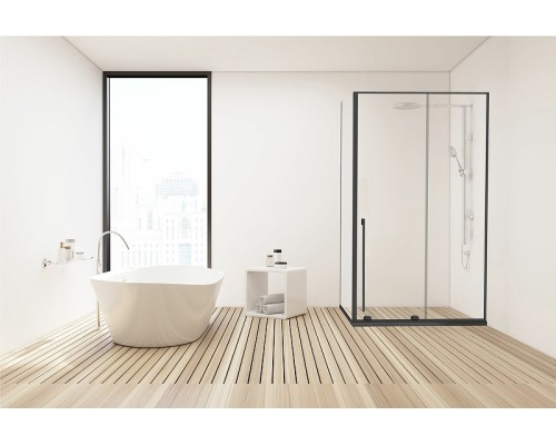 Душевая стенка Allen Brau Fantasy 80 3.11012.31 профиль Черный матовый стекло прозрачное