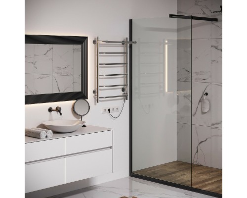 Электрический полотенцесушитель Aringa Киото 80x50 AR03001CH с полкой Хром