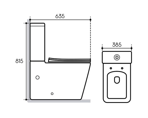 Унитаз компакт Aqueduto Macio AQDSMAC10 с бачком и сиденьем Микролифт
