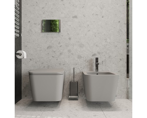 Унитаз Aqueduto Macio MAC0130 подвесной Серый матовый с сиденьем Микролифт