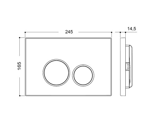 Комплект унитаза с инсталляцией Aqueduto Ovo AQDS021 с сиденьем Микролифт и клавишей смыва Хром