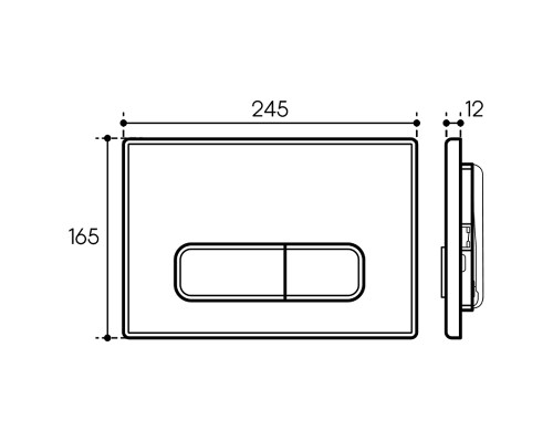Комплект унитаза с инсталляцией Aqueduto Ovo AQDS030 с сиденьем Микролифт и клавишей смыва Хром