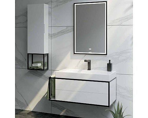 Тумба под раковину Clarberg Logic 80 R LOG0108R  подвесная Белая