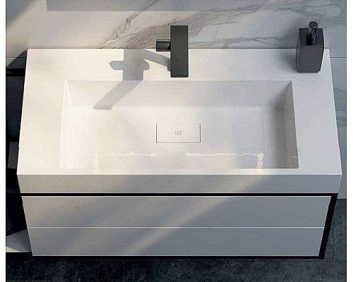 Тумба под раковину Clarberg Logic 80 R LOG0108R  подвесная Белая