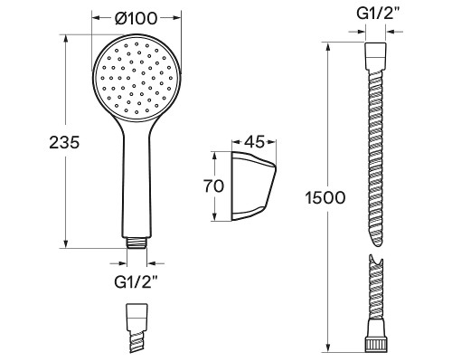 Смеситель для ванны Santek Кант WH5A12002C001 универсальный Хром