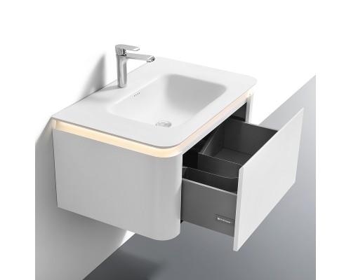 Тумба с раковиной Black&White Universe U925.800 80 925800 подвесная Milk white