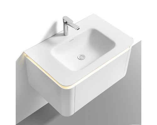 Тумба с раковиной Black&White Universe U925.800 80 925800 подвесная Milk white