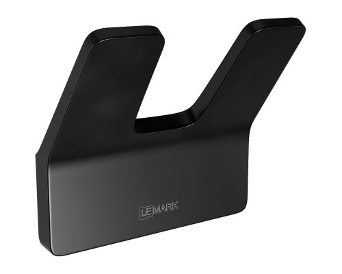 Двойной крючок Lemark Smooth Line 9712005 Черный матовый
