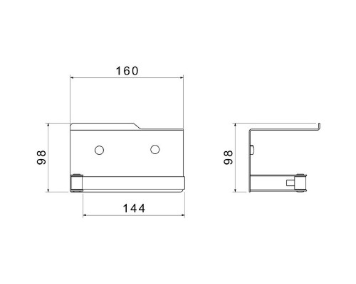 Держатель туалетной бумаги Schein 9356CH с полкой Хром