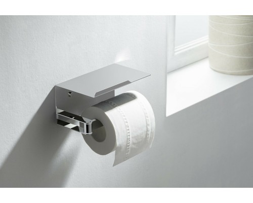 Держатель туалетной бумаги Schein 9356CH с полкой Хром