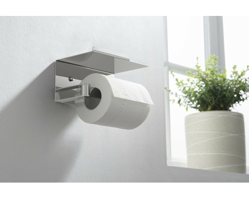Держатель туалетной бумаги Schein 9356CH с полкой Хром