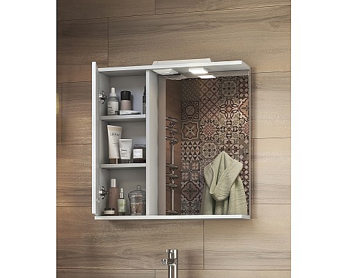 Зеркало со шкафом Vigo Diana 60 L z.DIA.60.L.El с подсветкой Белое