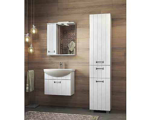 Зеркало со шкафом Vigo Diana 60 L z.DIA.60.L.El с подсветкой Белое