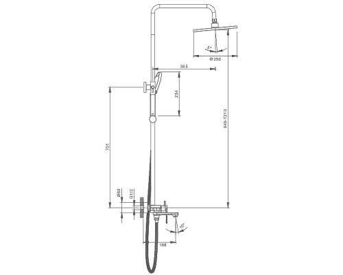 Душевая система Splenka S05.24 Хром