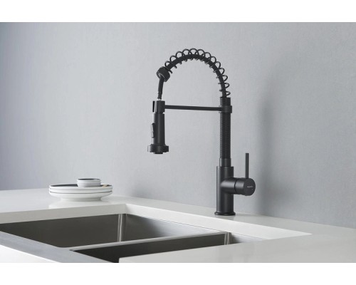 Смеситель для кухни Aquatek Европа AQ1387MB Черный матовый