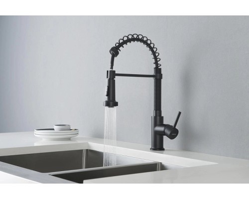 Смеситель для кухни Aquatek Европа AQ1387MB Черный матовый