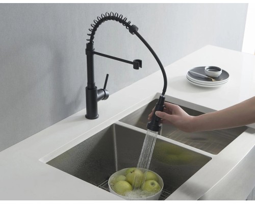 Смеситель для кухни Aquatek Европа AQ1387MB Черный матовый