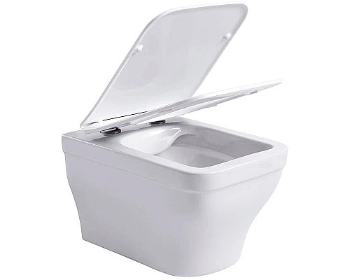 Комплект унитаза с инсталляцией Aquatek Set Aquatek Амадео-010 4в1 с сиденьем Микролифт и клавишей смыва Хром глянцевый