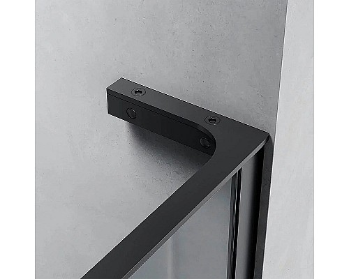 Душевая перегородка Veconi Korato KR-77B 80 KR77B-80-01-C8 профиль Черный матовый стекло прозрачное
