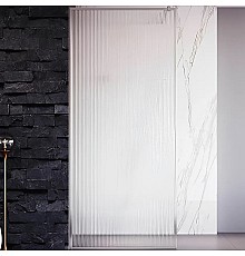 Душевая перегородка Veconi Korato KR-81F 80 KR81F-80-08-C4 профиль Хром стекло рифленое