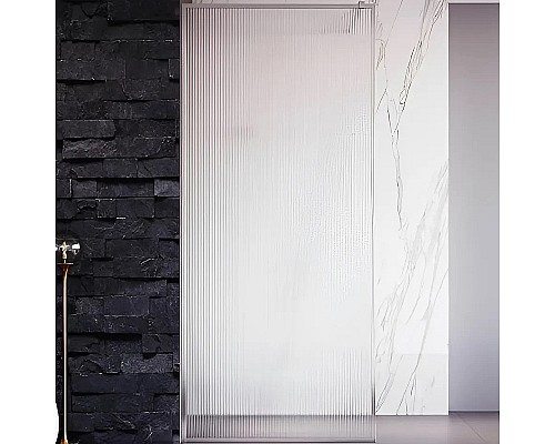 Душевая перегородка Veconi Korato KR-81F 80 KR81F-80-08-C4 профиль Хром стекло рифленое