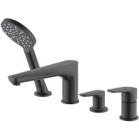 Смеситель на борт ванны Aquatek Бетта AQ1148MB Черный матовый