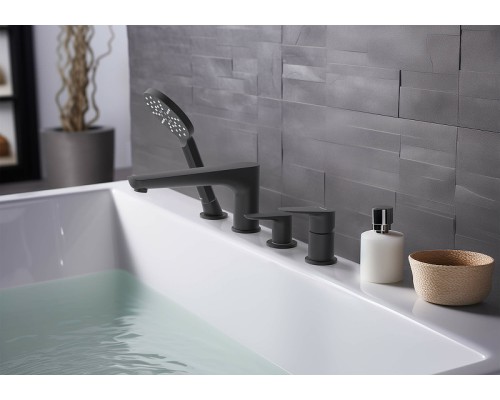 Смеситель на борт ванны Aquatek Бетта AQ1148MB Черный матовый