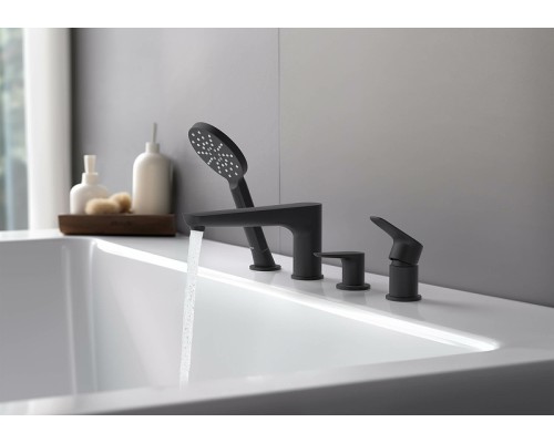 Смеситель на борт ванны Aquatek Бетта AQ1148MB Черный матовый